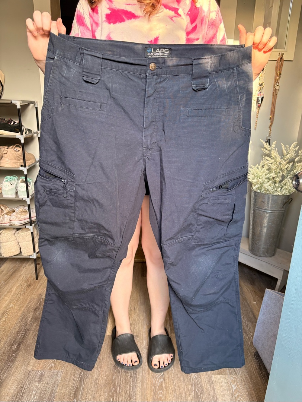 LAPG Black Men's Cargo Pants - Durable Utility Trousers